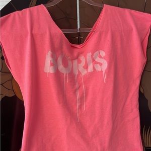 Boris Vntg Band Tee Pink Crop Top